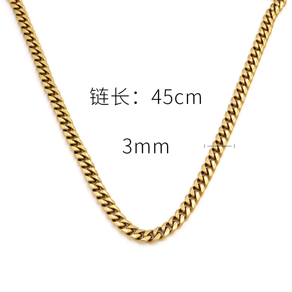 Double-sided polished Cuban chain