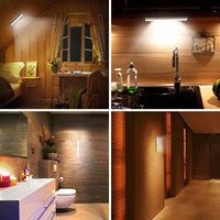 Lampe de nuit LED miniature sans fil magnétique pour armoire, alimentée par batterie, en aluminium, avec détecteur de mouvement PIR, 10 LED, écologique