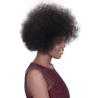 Vente en gros de perruque, bon marché, fait à la Machine, Bob, perruque 100% cheveux humains, Afro, cheveux courts crépus bouclés, perruques sans dentelle pour femmes noires