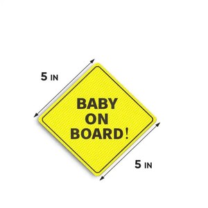 Impermeable y resistente <span class=keywords><strong>a</strong></span> los rayos UV One Way Vision Baby on Board Sticker para uso en exteriores - Product Image 2