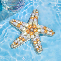 Patchs en tissu étoile de mer avec chaîne perlée à la main Grand stock pour accessoires de vêtement Bijoux DIY Patch Appliques Nouvelle arrivée