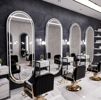 Prix de vente en gros Miroir mural de haute qualité pour salon de coiffure pour coiffeur, maquillage et salon de beauté avec LED