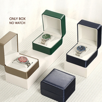 Boîte de montre arrondie Offre Spéciale en cuir PU boîte d'emballage de bijoux boîte de montre à clapet de stockage de montre personnalisée