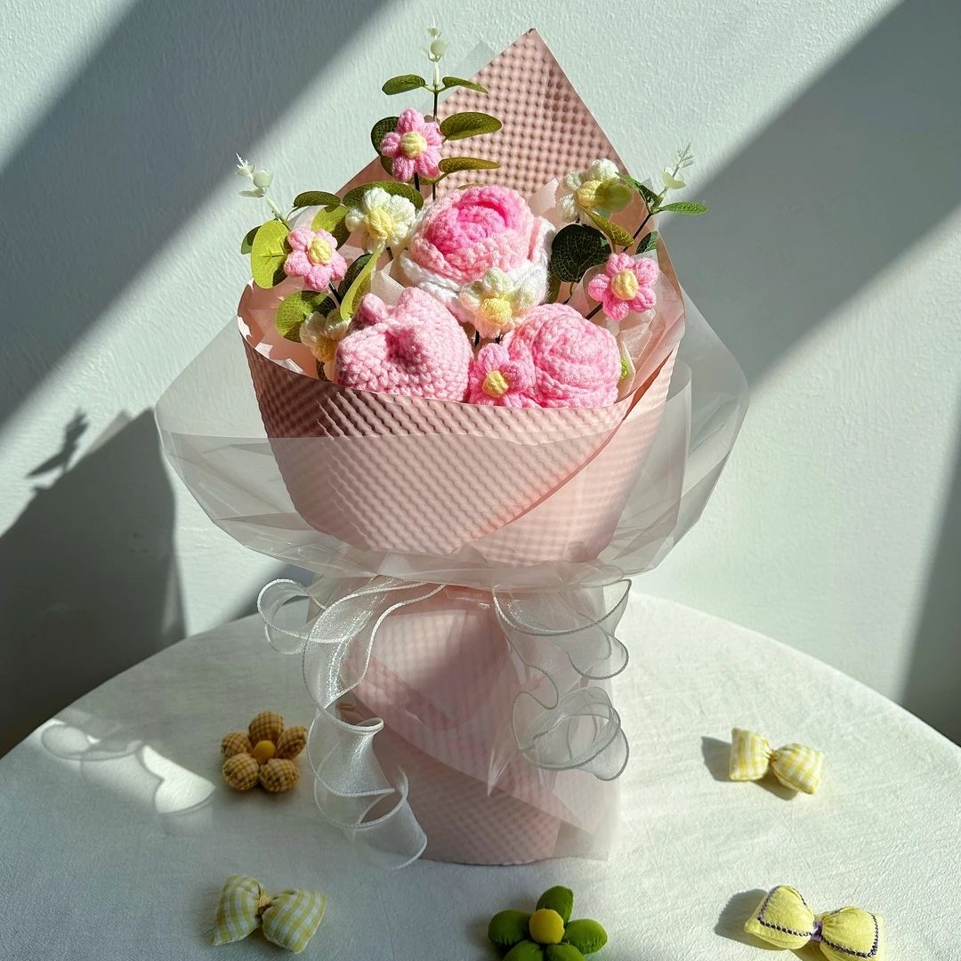 Petit Bonheur Rose [Comprend un sac cadeau + une carte de vœux]