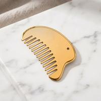 Peigne Gua Sha en laiton massif pour le massage du cuir chevelu, soulagement du stress et thérapie d'acupuncture crânienne, pour massage corporel, antistatique et démêlant