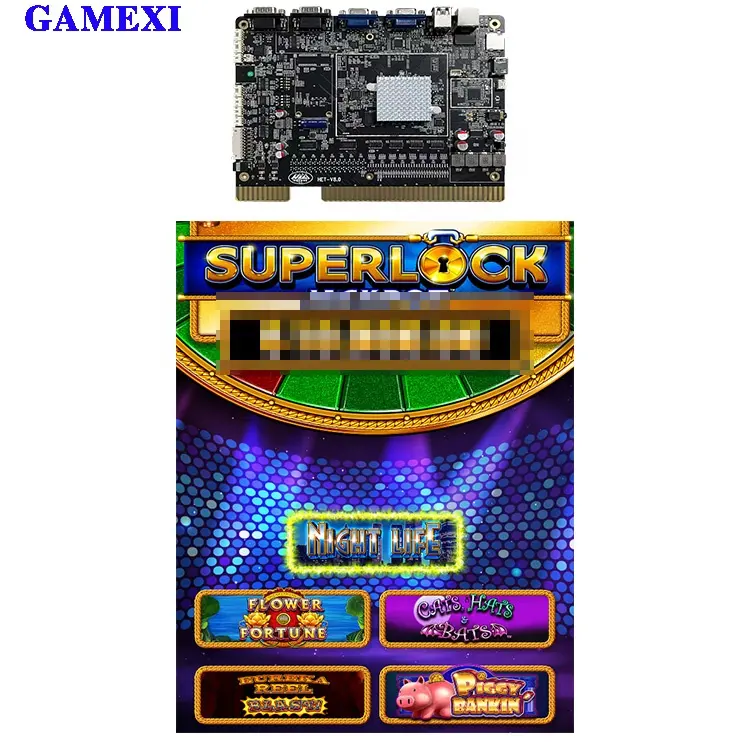 Hot Sell Super Lock 5in1 Multigame Game Game Board Voor Gaming Machine/Fire Link Game Software Board/Ultieme Fire Link Game Pcb Board