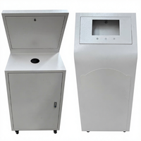Boîte de commande en acier galvanisé Shangyi avec écran tactile IP54, console d'opération inclinée, modèle SY-8122/SY-8010 640Wx1450Hx435Dmm
