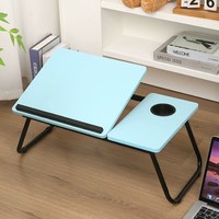 Pequeño Escritorio Plegable para Portátil de Altura Regulable para Usar en la Cama Mesa de Estudio para Dormitorio de Estudiantes