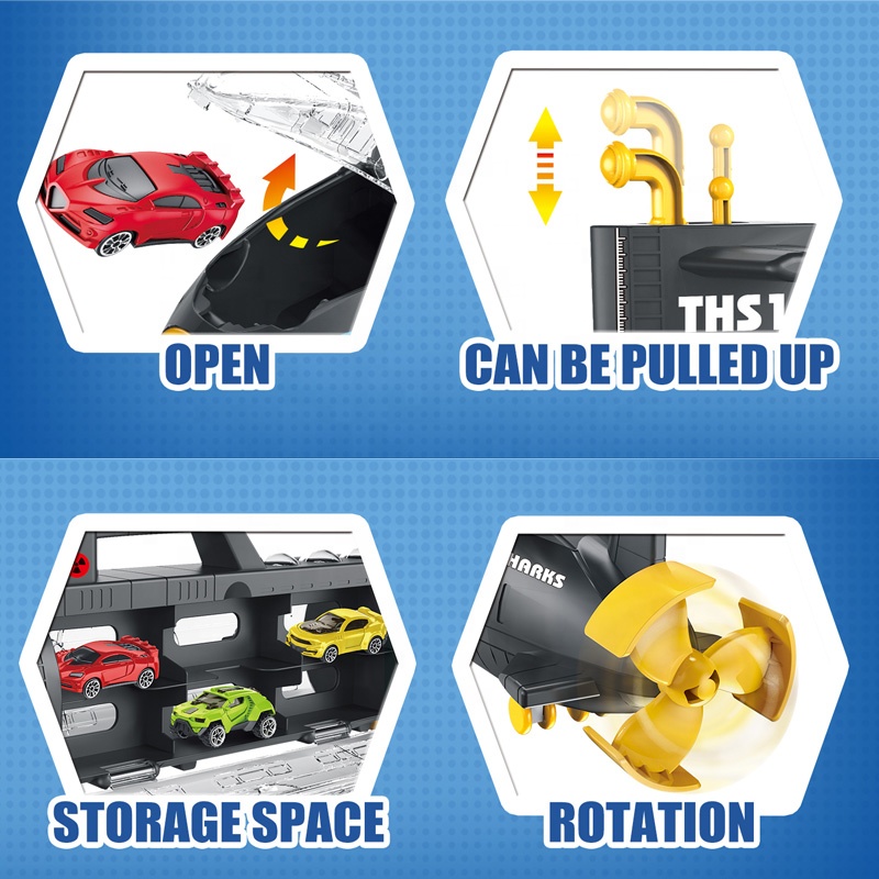 Submarine Toy Shark Car Vehicle Carrier - Unisex Friction Toy for