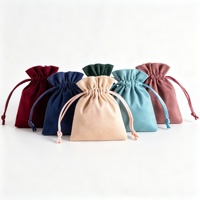 Élégant sac en velours à cordon en flanelle écologique pour bijoux, idéal pour le rangement de bonbons, petite pochette cadeau de luxe