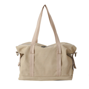 Cross-Border Korean-Style Solid Color Canvas Women's Zipper New Style Simple Underarm Shoulder Tote <b>Bag</b> Tanjing - Product Image 5