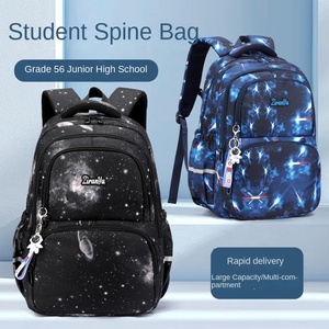 Sac à dos scolaire transfrontalier en microfibre et cuir synthétique, motif poisson naturel, pour garçons du primaire et du collège, style décontracté et respirant - Product Image 2