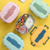 304 roestvrij staal Bento Box met grote capaciteit, verdeeld raster, Tiffin Box, draagbare voedseldoos, lunchboxen