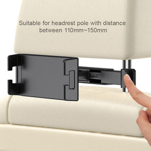 Ventas calientes 360 grados <span class=keywords><strong>de</strong></span> rotación ABS coche reposacabezas Teléfono/tableta/móvil coche soporte cargador Flexible venta al por mayor asiento trasero - Product Image 6