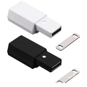 อุปกรณ์ปิดประตูตู้แบบกดอัตโนมัติ ABS+เหล็ก สำหรับงานหนัก ปิดนุ่มนวล แบบดูดซับแรงกด ประตูแบบซ่อน สำหรับห้องนั่งเล่น โรงแรม - Product Image 1