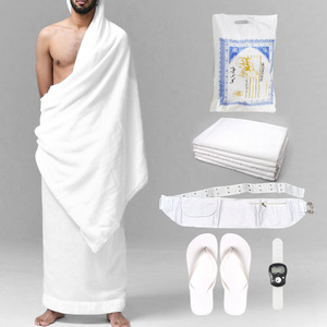 Ensemble <span class=keywords><strong>Ihram</strong></span> pour homme Haji pour l'Omra et le Hajj, ceinture imprimée unie, miswak et savon non parfumé - <span class=keywords><strong>Ihram</strong></span> de qualité pour le pèlerinage - Product Image 1