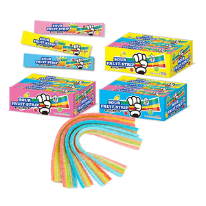Halal Surtido de frutas sabor amargo tira multicolor cinturones regaliz gomoso al por mayor dulces y dulces - Product Image 1