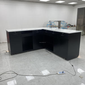 Comptoir de réception en surface solide, prix d'usine, personnalisation durable, <span class=keywords><strong>table</strong></span> avant avec tiroir - Product Image 2