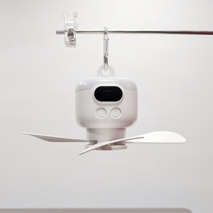 Socket Ceiling Fan With <b>Lights</b> and Remote Control Rechargeable Mini Silent Brushless Motor Ceiling Fan - Product Image 1
