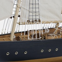 Voilier atlantique de 120 cm, yacht à voile en bois, GRAND modèle réduit de bateau à voile, décoration nautique, modèle réduit de schooner, vintage