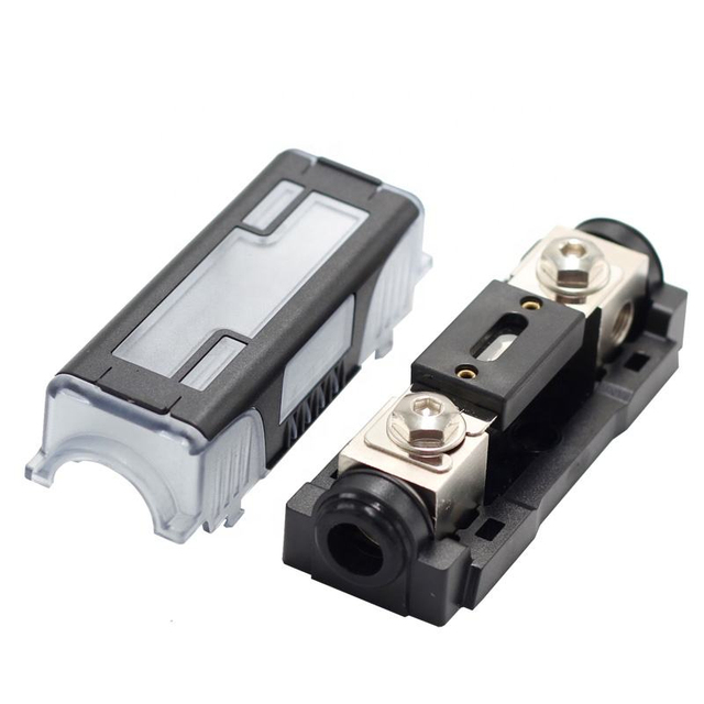 Waterproof Mini ANL Fuse Holder 12V High Current Inline Fuse Block for Car Audio Amplifier Battery Cable