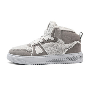Men Winter Faux Suede High <b>Top</b> Sneakers With Fleece Lining Warm Rubber Sole Fitness <b>Walking</b> Shoes - Product Image 5