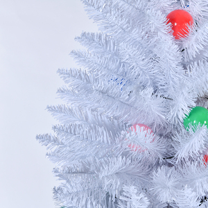 Lápiz flaco blanco Árbol <span class=keywords><strong>de</strong></span> <span class=keywords><strong>Navidad</strong></span> fino <span class=keywords><strong>Delgado</strong></span> artificial con luces LED coloridas Adornos <span class=keywords><strong>de</strong></span> luz <span class=keywords><strong>de</strong></span> bola <span class=keywords><strong>de</strong></span> cadena - Product Image 4