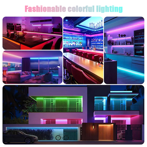 COB RGB 840LED/M 24V 10 mét cuttable điều khiển bằng giọng nói đồng thông minh dải đèn CE ROHS nhiều màu chơi game phòng trang trí đèn - Product Image 4