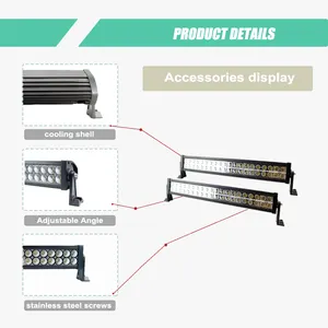 22 Inch Auto Car Accessories Double Row Led Light Bar 6000k 24v LED Driving Front Light For Truck 4x4 Offroad Vehicles