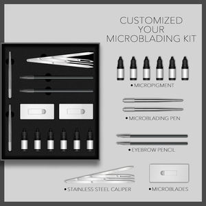 Juego de iniciación de Microblading y maquillaje permanente, Kit de tatuaje de entrenamiento de la <span class=keywords><strong>Academia</strong></span> de belleza de marca privada - Product Image 4