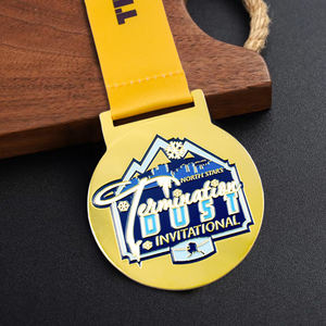 Médailles de médaille de course virtuelle de compétition de patinage de danse en émail doux rose personnalisé pour le sport - Product Image 2