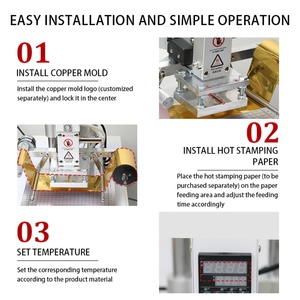 Quick Flip Head Hot Stamping Machine Brass Mold Digital Embossing with Letter Hot Foil Change Copper Die Hot Flip Fixture Tool - Product Image 2