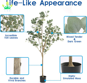 Arbre artificiel plante <span class=keywords><strong>Eucalyptus</strong></span> arbre grand moderne grande plante en <span class=keywords><strong>pot</strong></span> pour <span class=keywords><strong>intérieur</strong></span> extérieur maison bureau parfait articles ménagers cadeau décor - Product Image 3