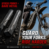 Protection de fourche avant Super Septembre |   Remplacement pour moto électrique tout-terrain en fibre de carbone, mise à niveau haute performance