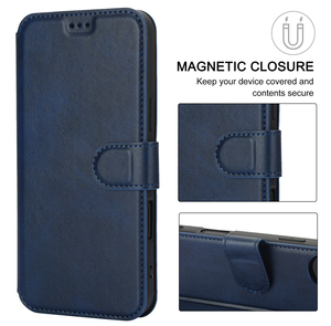 Étui de <span class=keywords><strong>téléphone</strong></span> à rabat en cuir PU magnétique avec porte-cartes et <span class=keywords><strong>protection</strong></span> intégrale 360° pour iPhone 17/16/15/14/13/12 antichoc - Product Image 1