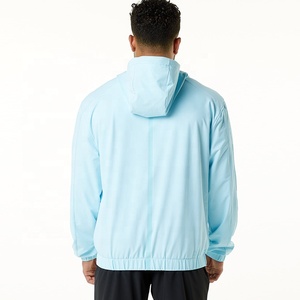 أزياء نصف سحاب اللياقة البدنية بارد فارغة ممارسة سترة واقية من الماء للرجال - Product Image 4