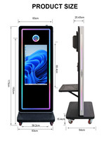 Cabina de Fotos Premium para Exteriores con Pantalla Táctil de 32 Pulgadas, Resistente al Agua y al Polvo IP65, con Mini PC y Ventilador Integrados