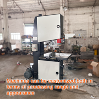 Machine à scier à ruban verticale pour le travail du bois PINLIANG avec moteur à poussée manuelle 5,5 kW 380V/50HZ