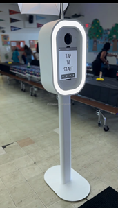 Cabine photo instantanée en bois de couleur blanche et noire, ovale, pour <span class=keywords><strong>iPad</strong></span> 13 pouces, appareil photo reflex numérique, kiosque de photomaton en libre-service - Product Image 6