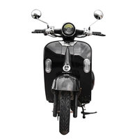 Motocicleta Eléctrica COC Classic Vintage 2000w, Motocicleta Retro/Vespa Eléctrica con Batería de Litio Extraíble, Scooter Eléctrico