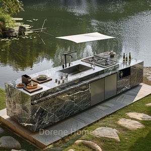 High End Outdoor Bbq <span class=keywords><strong>Gas</strong></span> Grill Aangepaste Outdoor Keukenkast Full Set Met Dakbedekking En Smart Luxe Design - Product Image 2