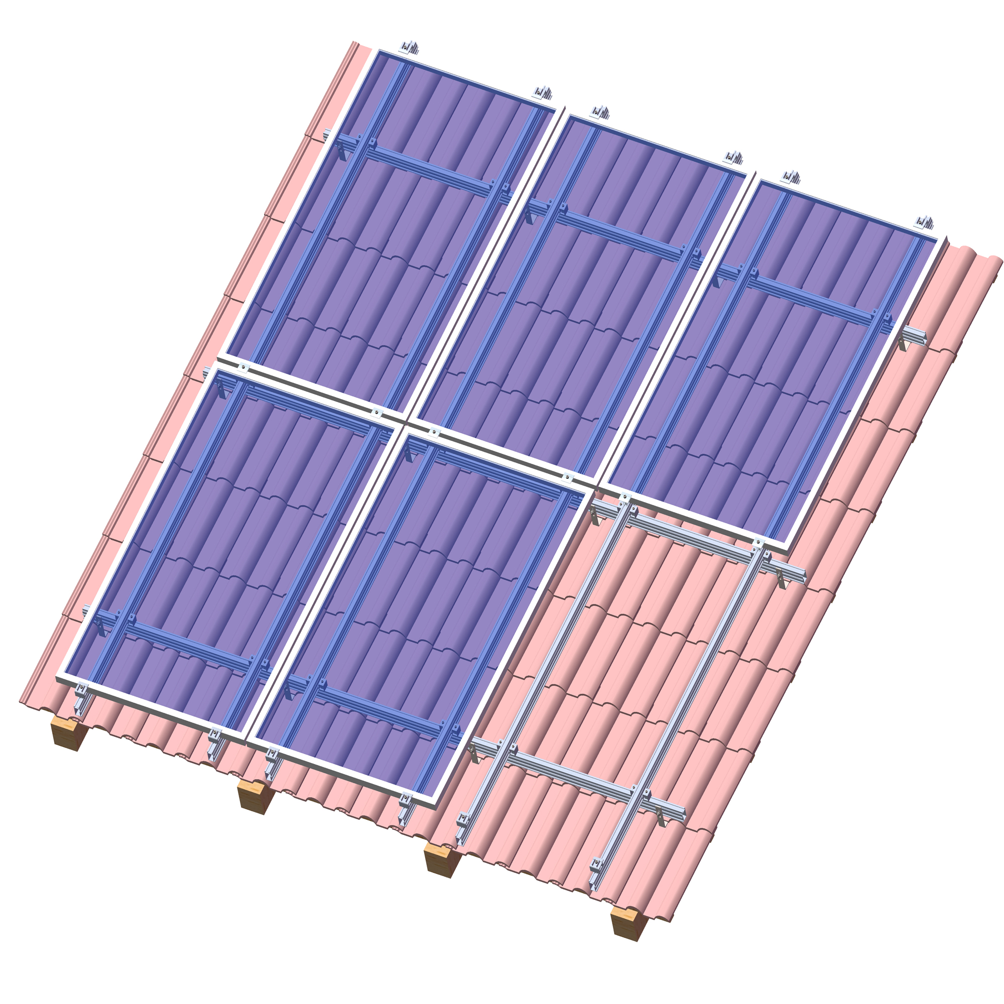 Солнечные системы стеллажа для монтажа на крыше