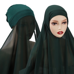 Phong Cách Mới Đồng Bằng Thời Trang 25 Màu Sắc Nhăn Nheo Bông Balaclava Đa Dụng Phụ Nữ Hồi Giáo Châu Phi Khăn Choàng Và Khăn Choàng Cho Phụ Nữ - Product Image 2