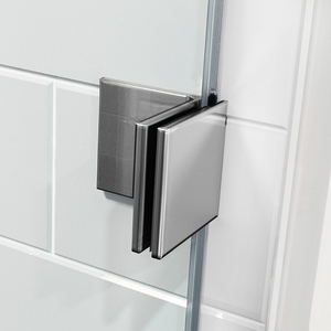 <span class=keywords><strong>Mampara</strong></span> de <span class=keywords><strong>Ducha</strong></span> Moderna sin Marco con Bisagras y Cristal de Seguridad de 10 mm, Acabado Negro para Baño, Hotel y Villa - Product Image 4