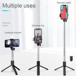 Nuevo Soporte para Teléfono, Trípode, Palo Selfie, Soporte para Cámara de Video en Vivo con Control Remoto, Luz de Relleno, Mini Flexible y Extensible - Product Image 3