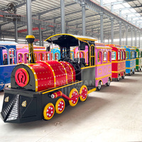 Train électrique sans rails pour parc d'attractions Sanchuan, manèges amusants pour enfants, à vendre