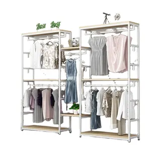 Garment Hanger Coat Closet Clothing Rack Para Compras Moderno