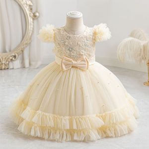 AX201 <span class=keywords><strong>bautizo</strong></span> bebé vestido último diseño calidad bautismo niña Primer cumpleaños vestido elegante - Product Image 3