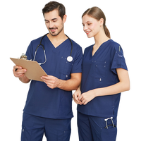 Combinaison médicale à col en V pour hommes et femmes, vêtements médicaux, tenues sanitaires, ensembles chirurgicaux pour hôpitaux