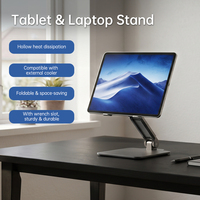 Nouveau support pliable en alliage d'aluminium pour tablette PC, support de jeu pour ordinateur portable, support de refroidissement creux pour iPad